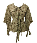 Paris green floral top