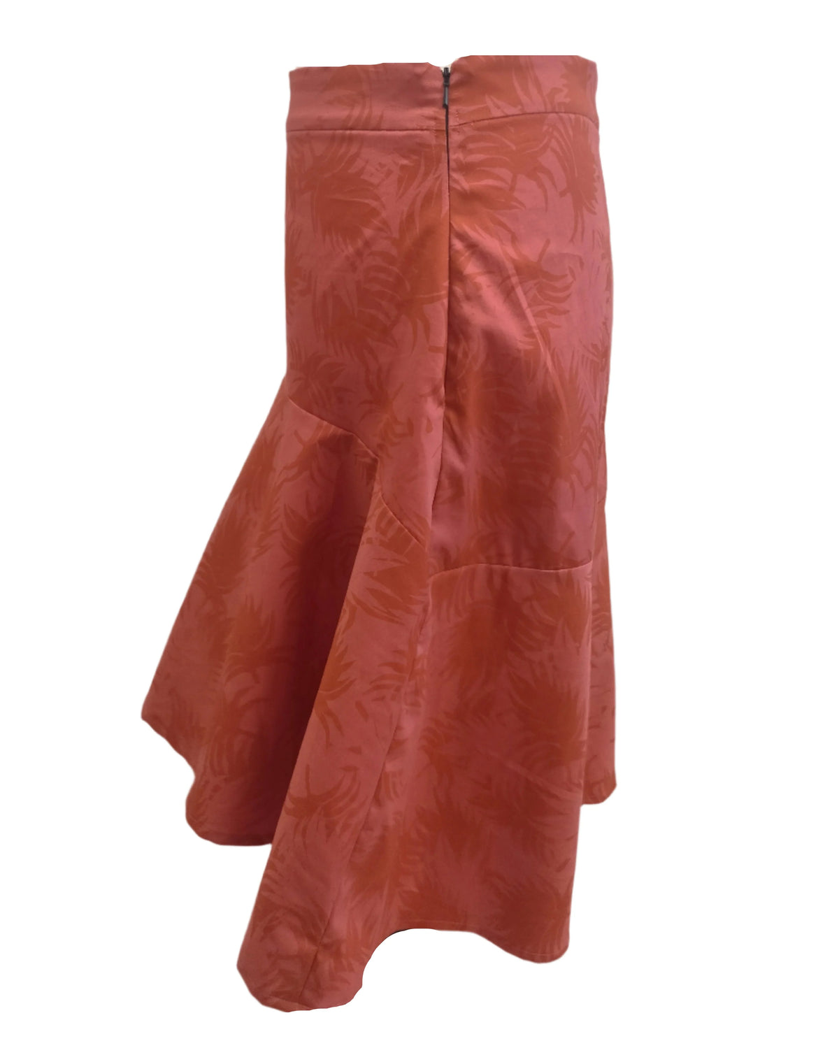 Jasmine red denim skirt