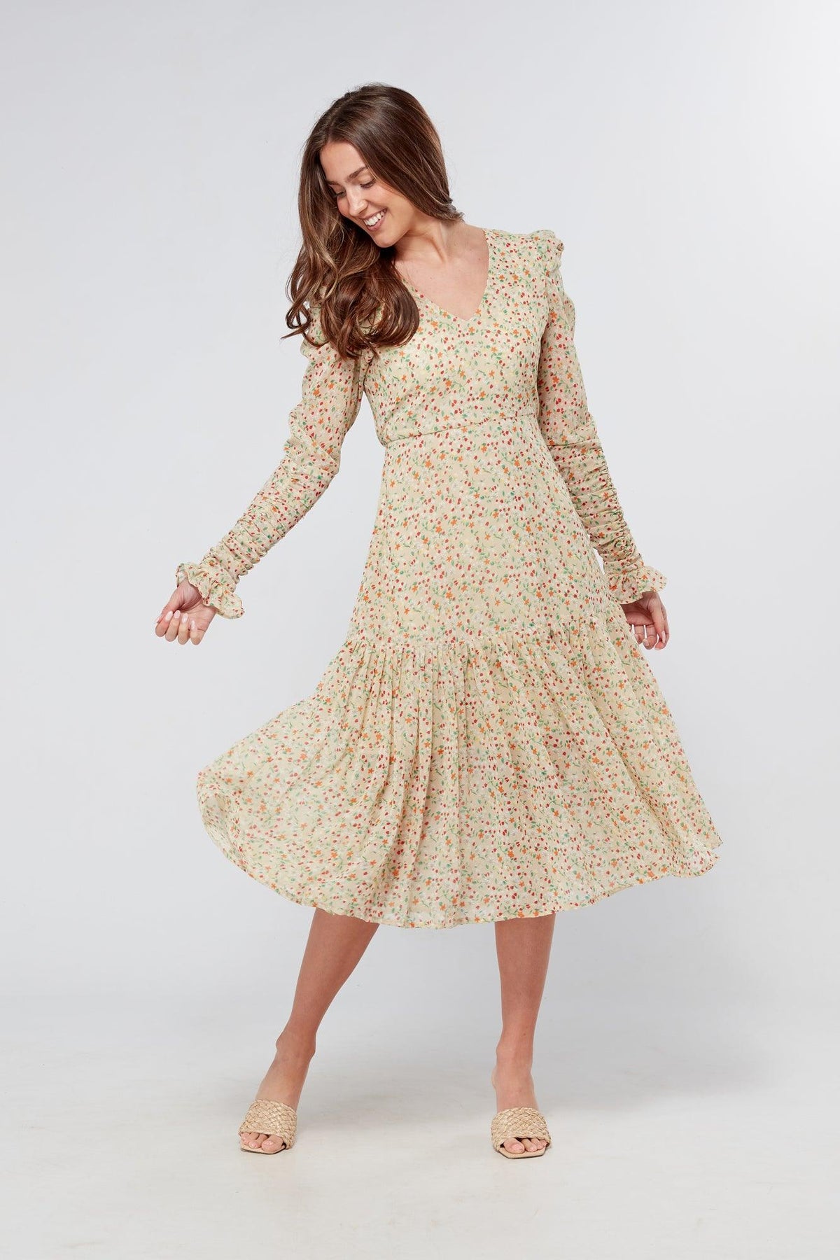 Asteria floral Midi Dress