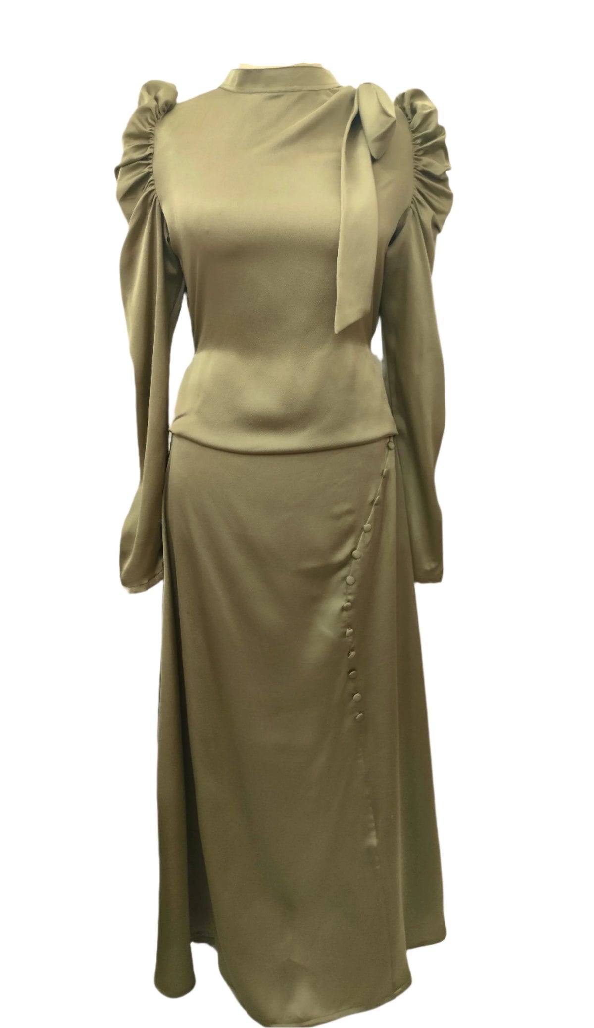 Orny Pale Olive Maxi Dress