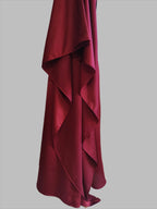 Iris deep red abaya