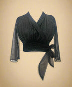 Diana Black Glitter Crop Top