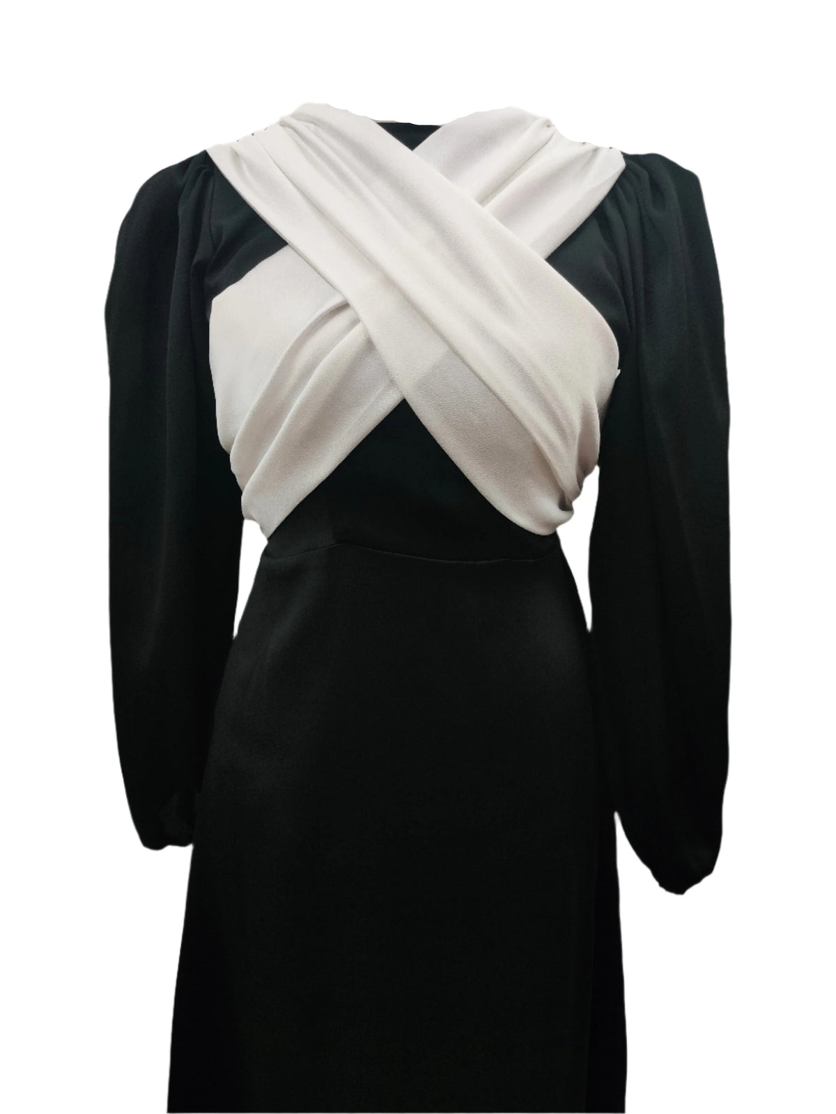 Jessica Black And White Midi Dress