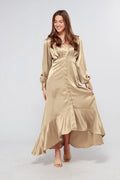 Charlize Light Gold Maxi Dress