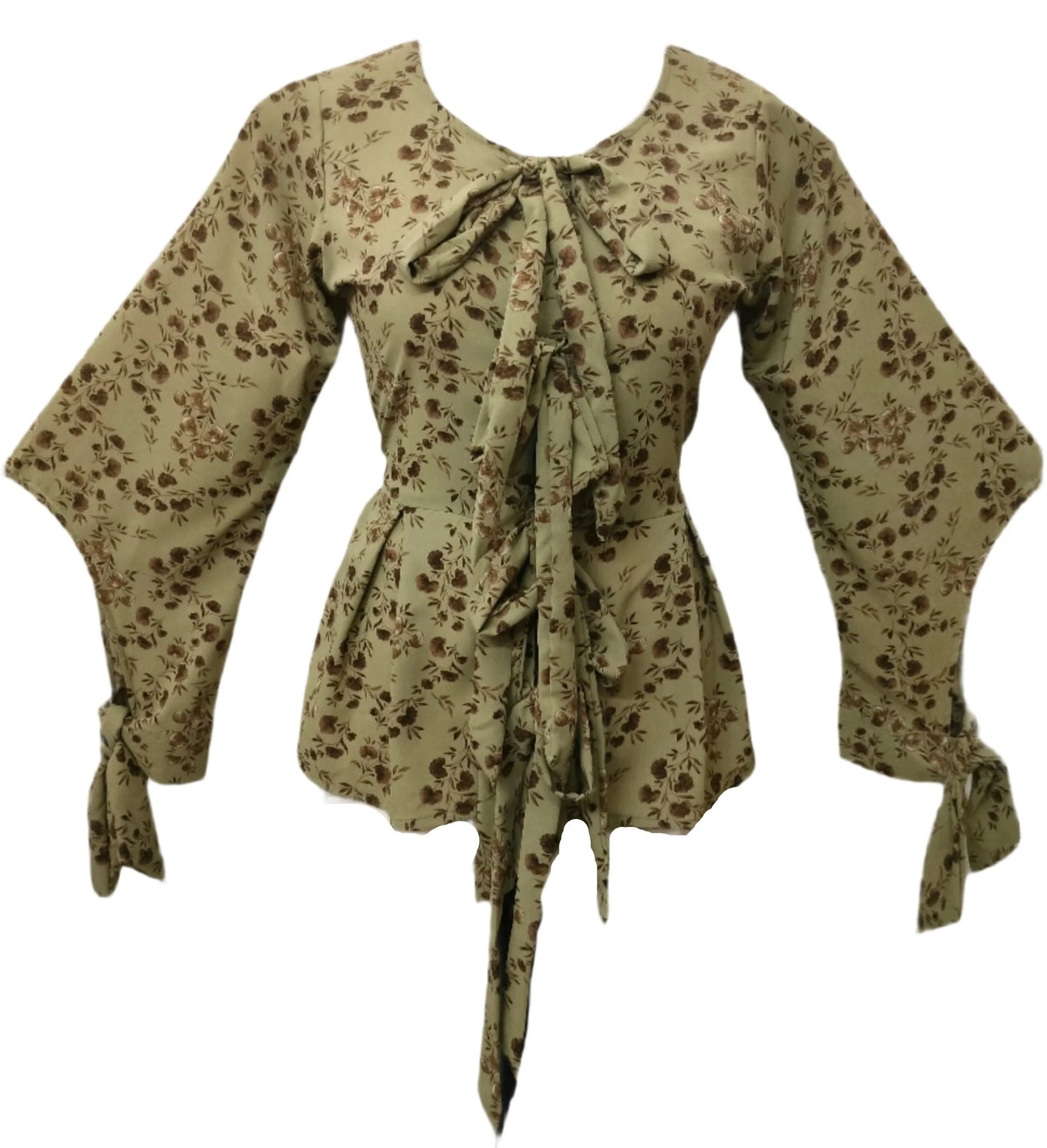 Paris green floral top