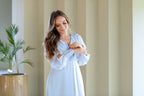 Seline Light Blue Chiffon Maxi