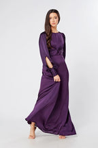Lila Purple Knotted Front Soft Crepe Maxi Dress