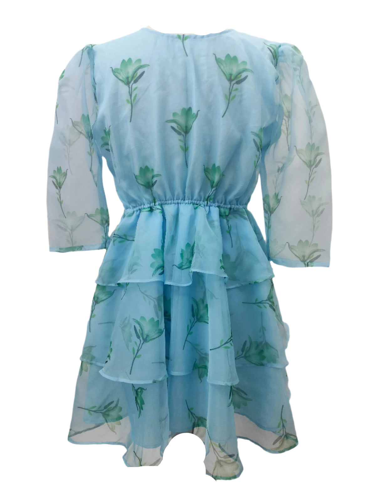Quinn Floral Sky Blue Mini Dress