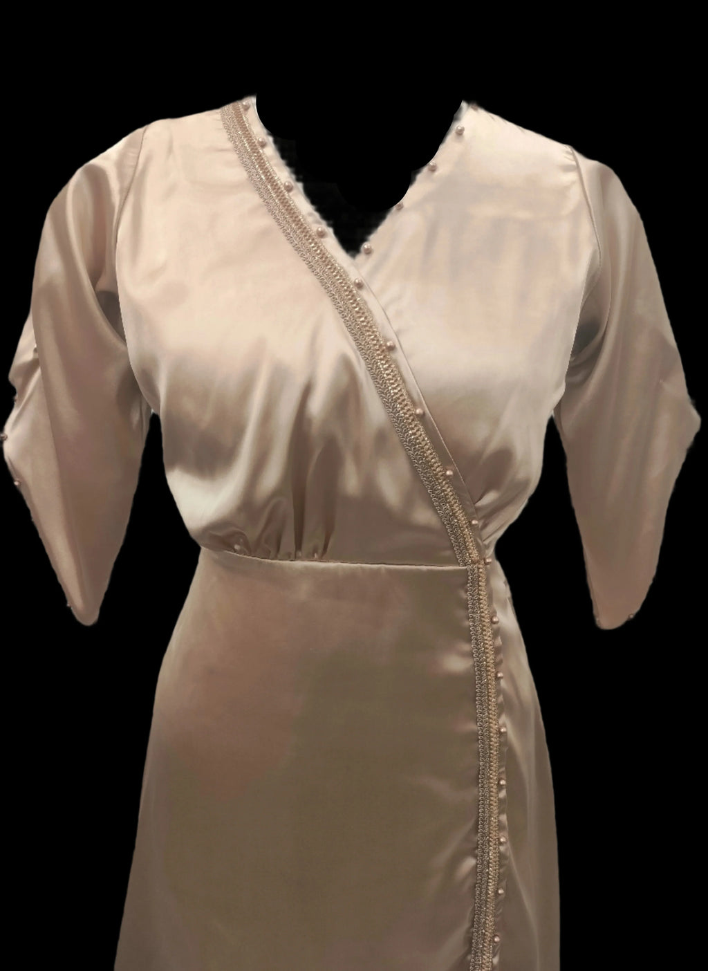Rida Golden Premium Satin Kameez
