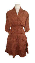 Caroline Brown Black Mini Dress