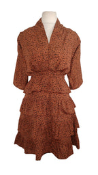 Caroline Brown Black Mini Dress