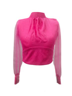 Tracy Pink Glitter Crop Top