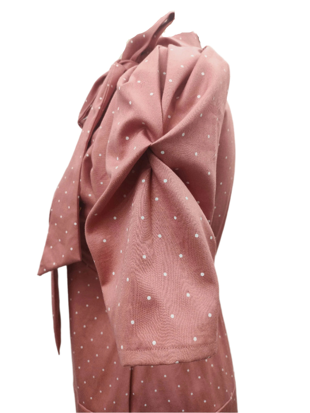 Britney pink midi dress with short sleeves