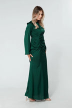 Malika Dark Green Maxi Dress