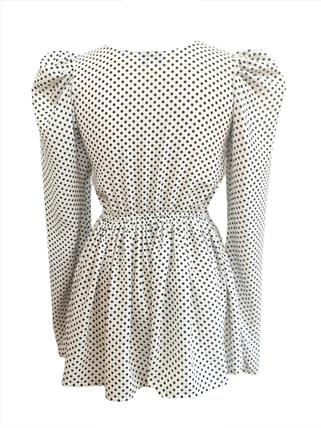 Niya white polka dotted top