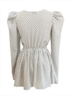 Niya white polka dotted top