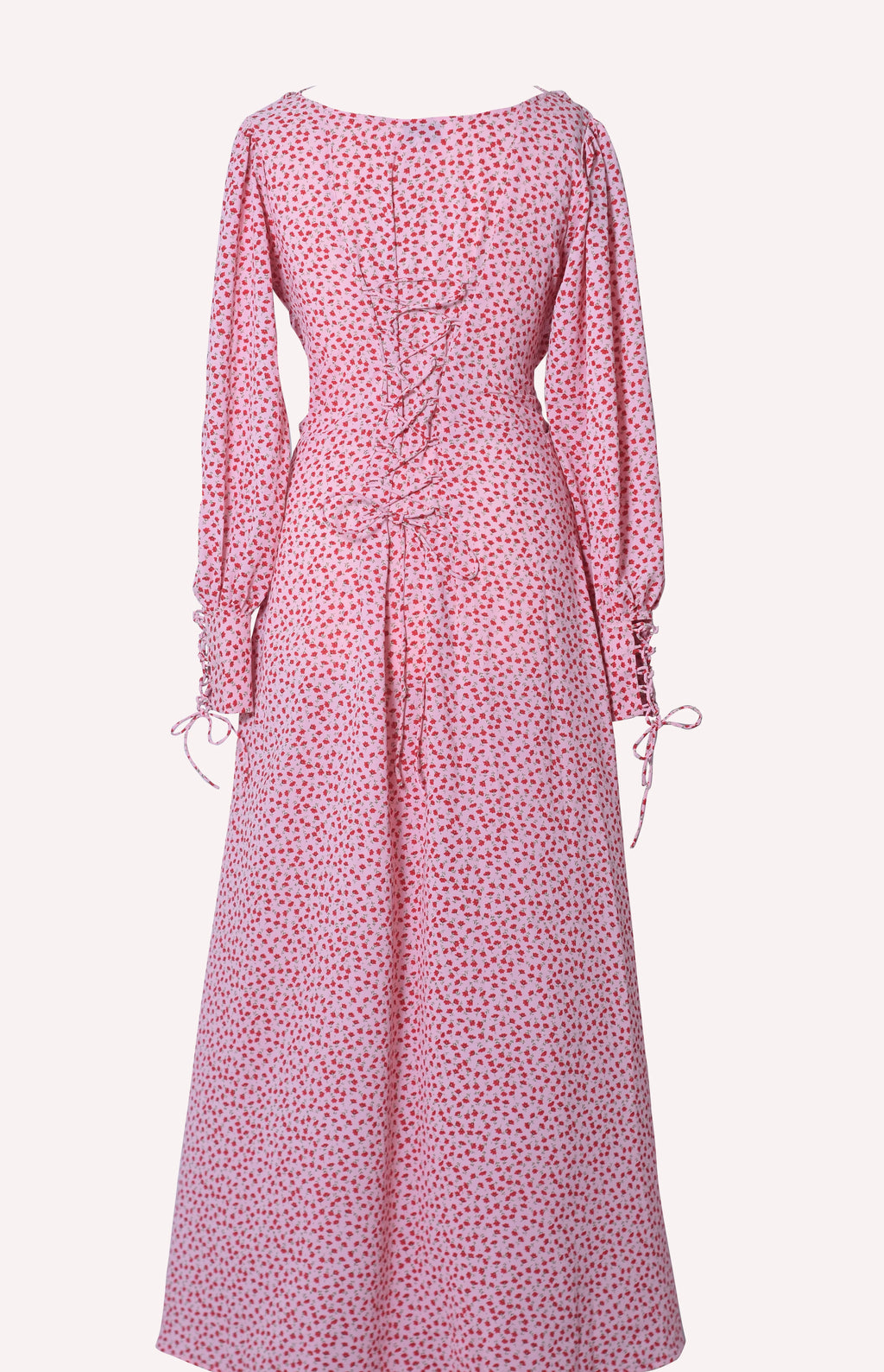 Elora floral printed pink maxi dress