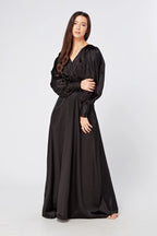 Colette Black Satin Maxi Gown