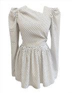 Niya white polka dotted top