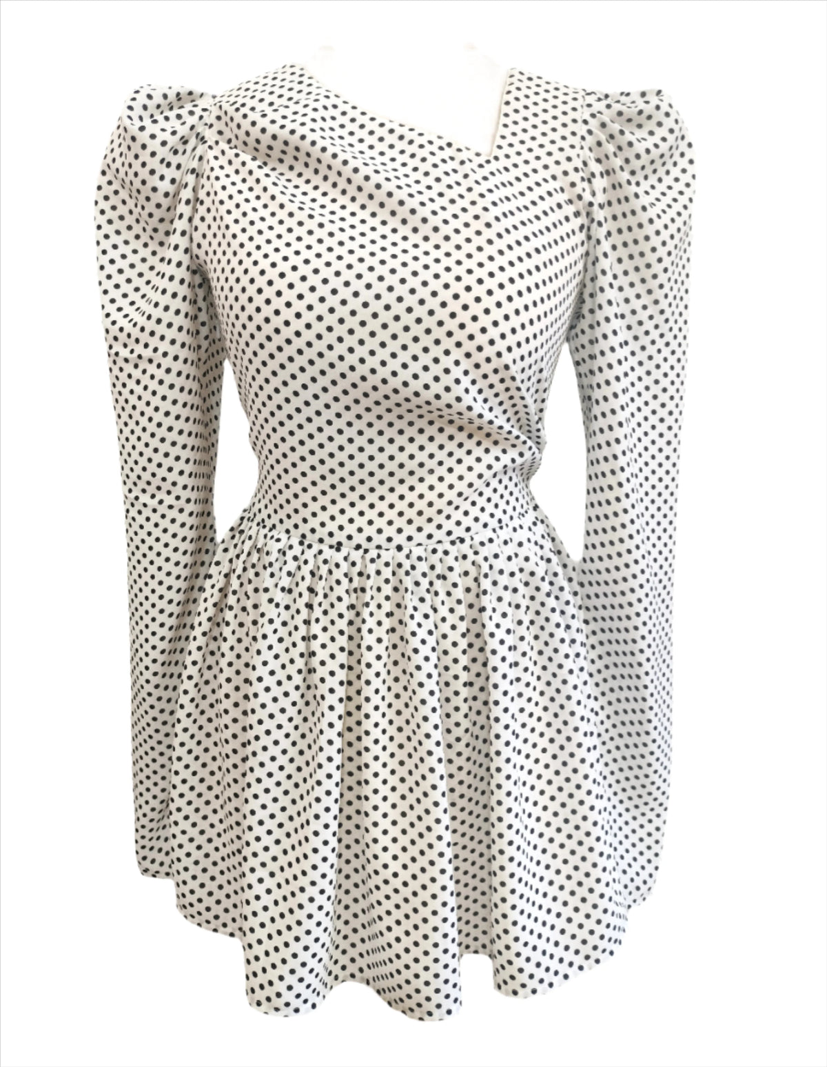 Niya white polka dotted top