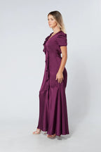 Daisy Purple Crepe Maxi Dress