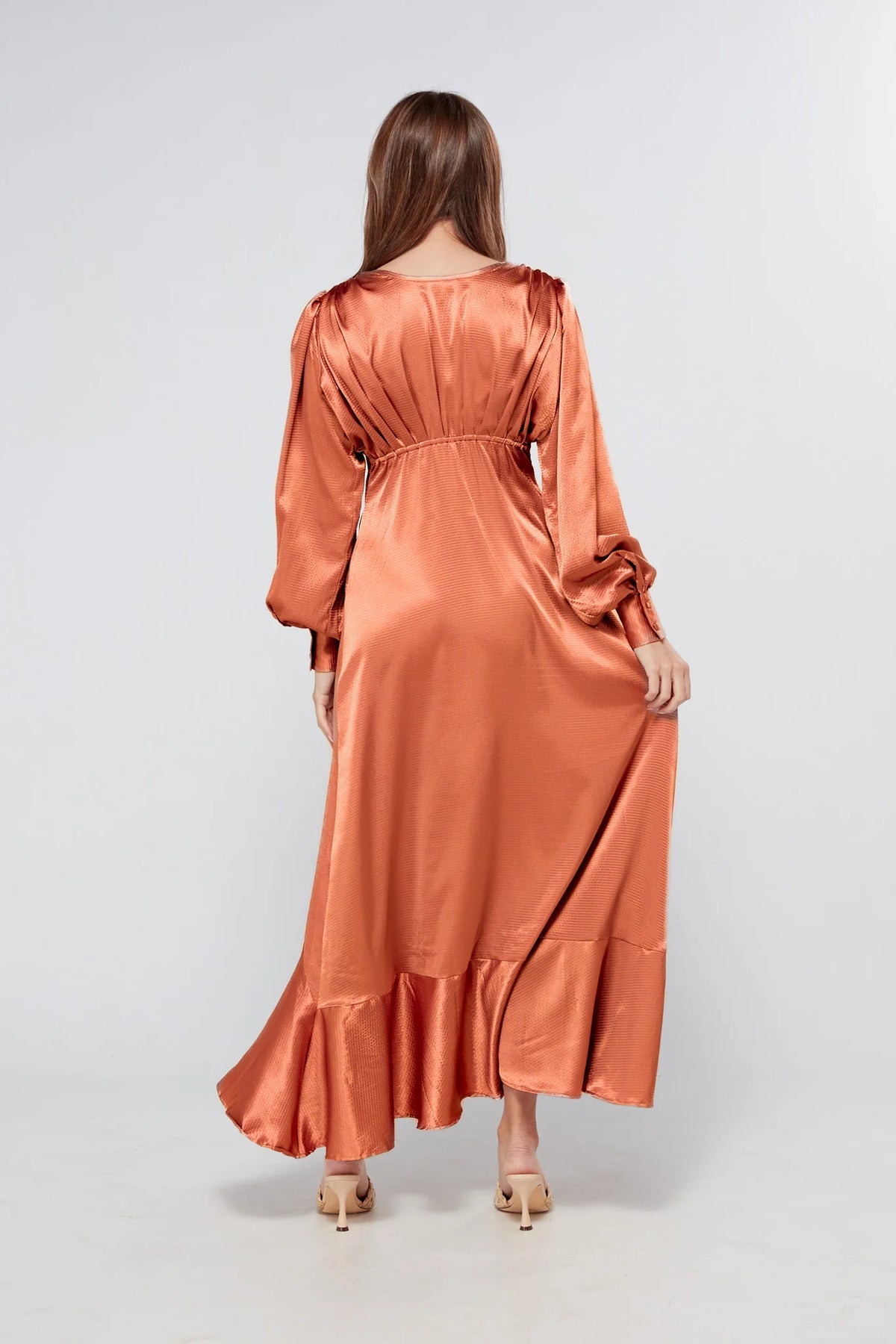 Charlize Orange Maxi Dress