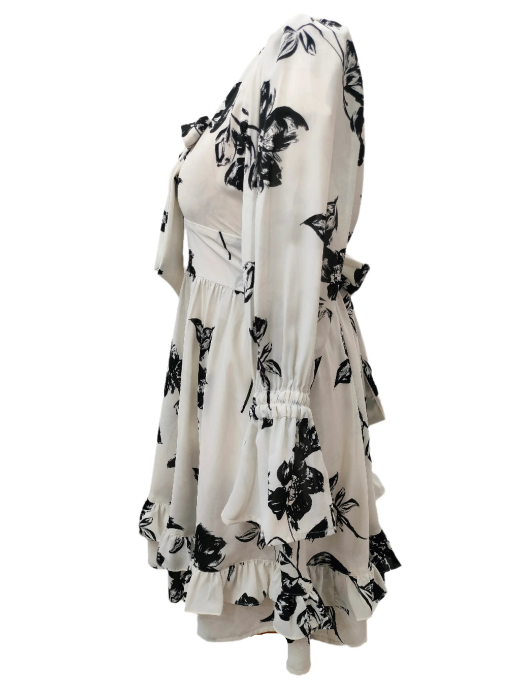 Blossom Black White Mini Dress