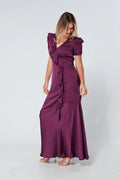 Daisy Purple Crepe Maxi Dress
