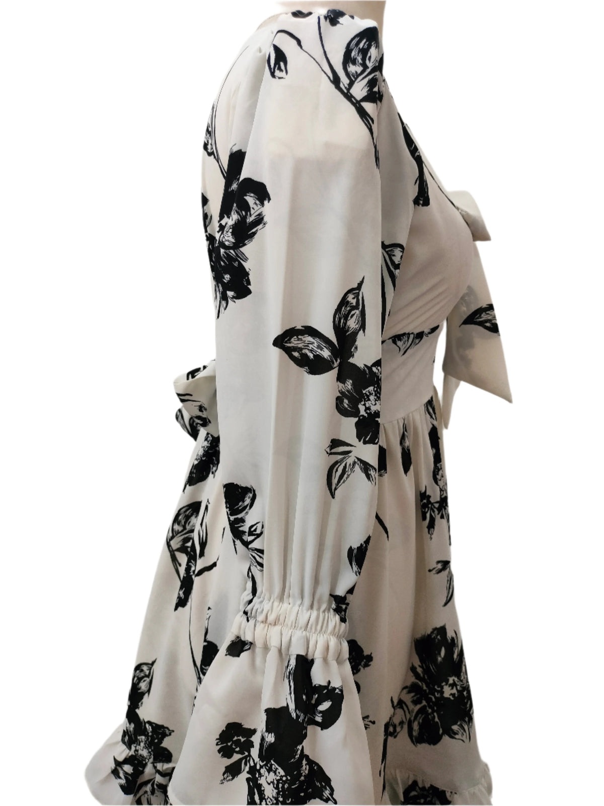 Blossom Black White Mini Dress