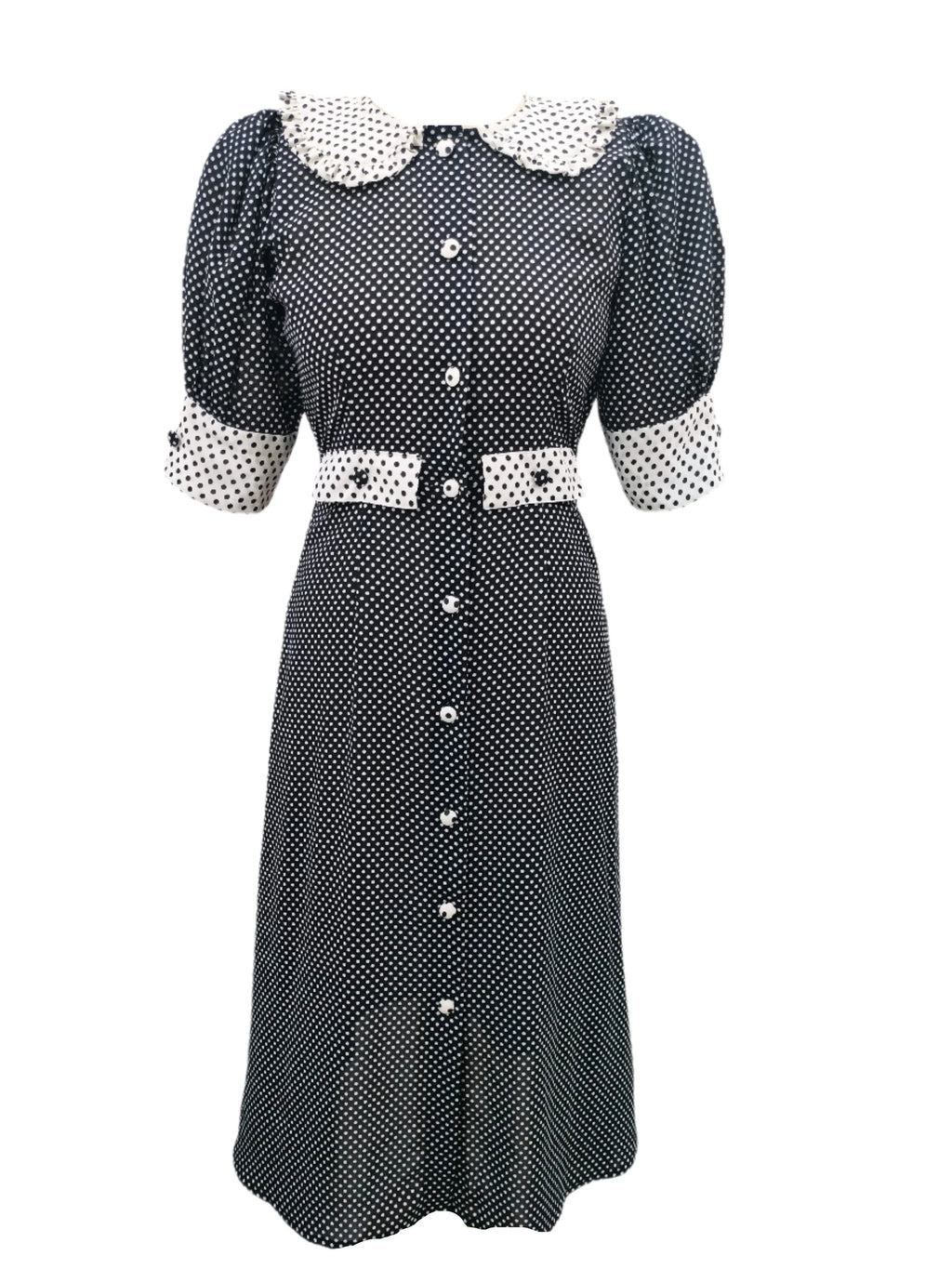 Lydia Black White Midi Dress