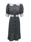 Lydia Black White Midi Dress