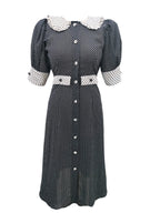 Lydia Black White Midi Dress