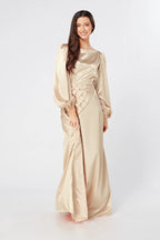 Seraphina Cream Satin Maxi Dress