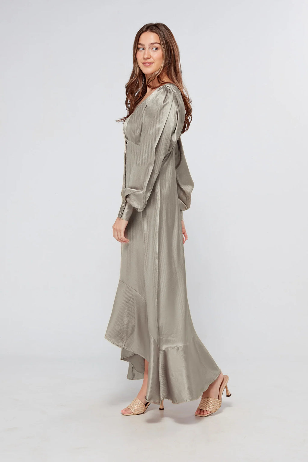 Charlize Grey Maxi Dress