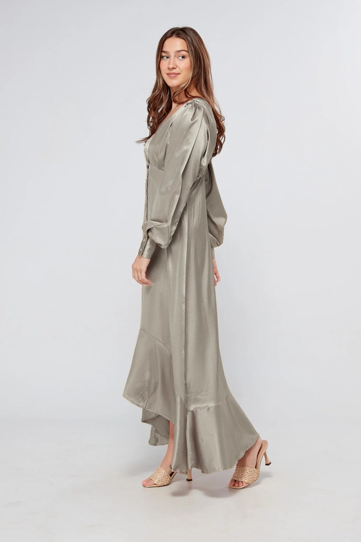 Charlize Grey Maxi Dress