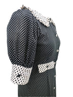 Lydia Black White Midi Dress