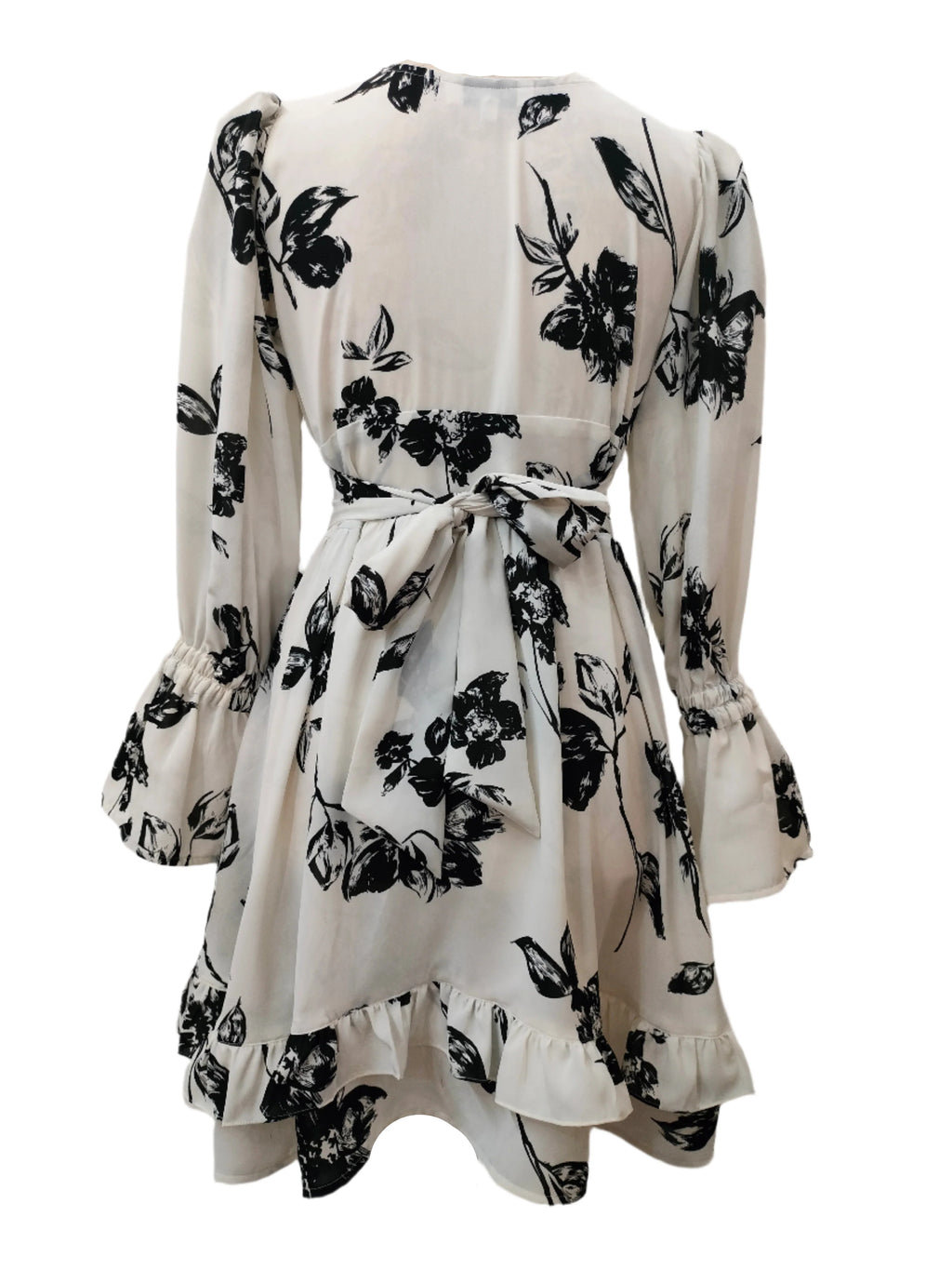 Blossom Black White Mini Dress