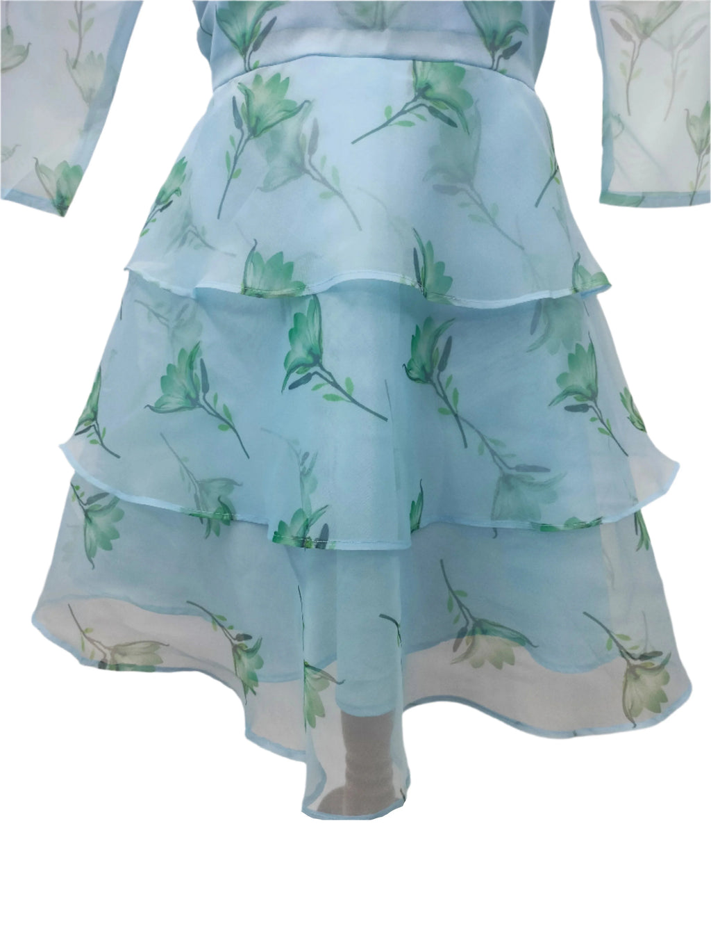 Quinn Floral Sky Blue Mini Dress