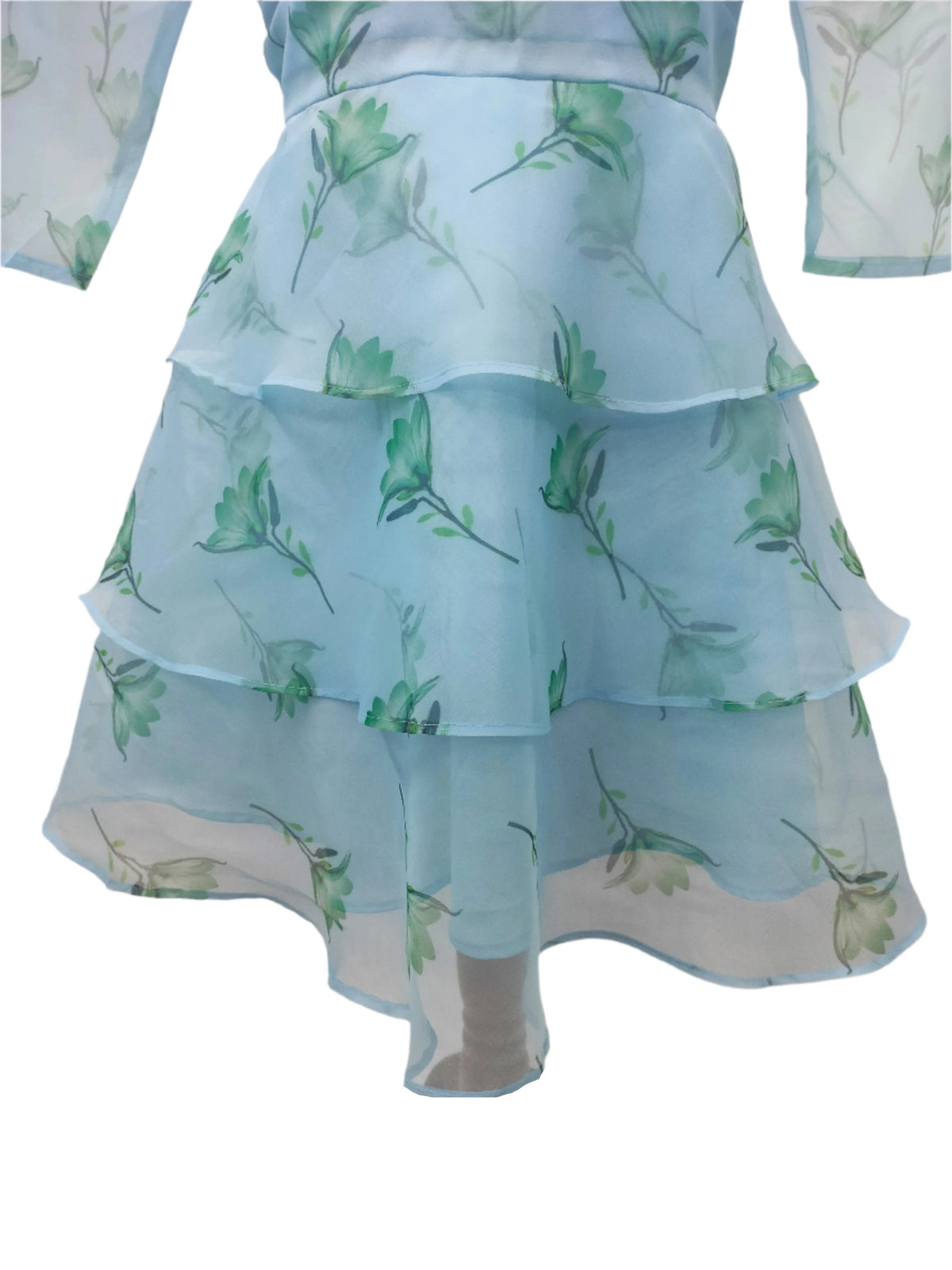Quinn Floral Sky Blue Mini Dress
