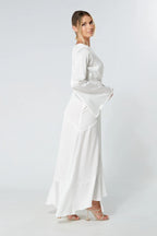 Lucia Kimono Sleeves Maxi Dress White