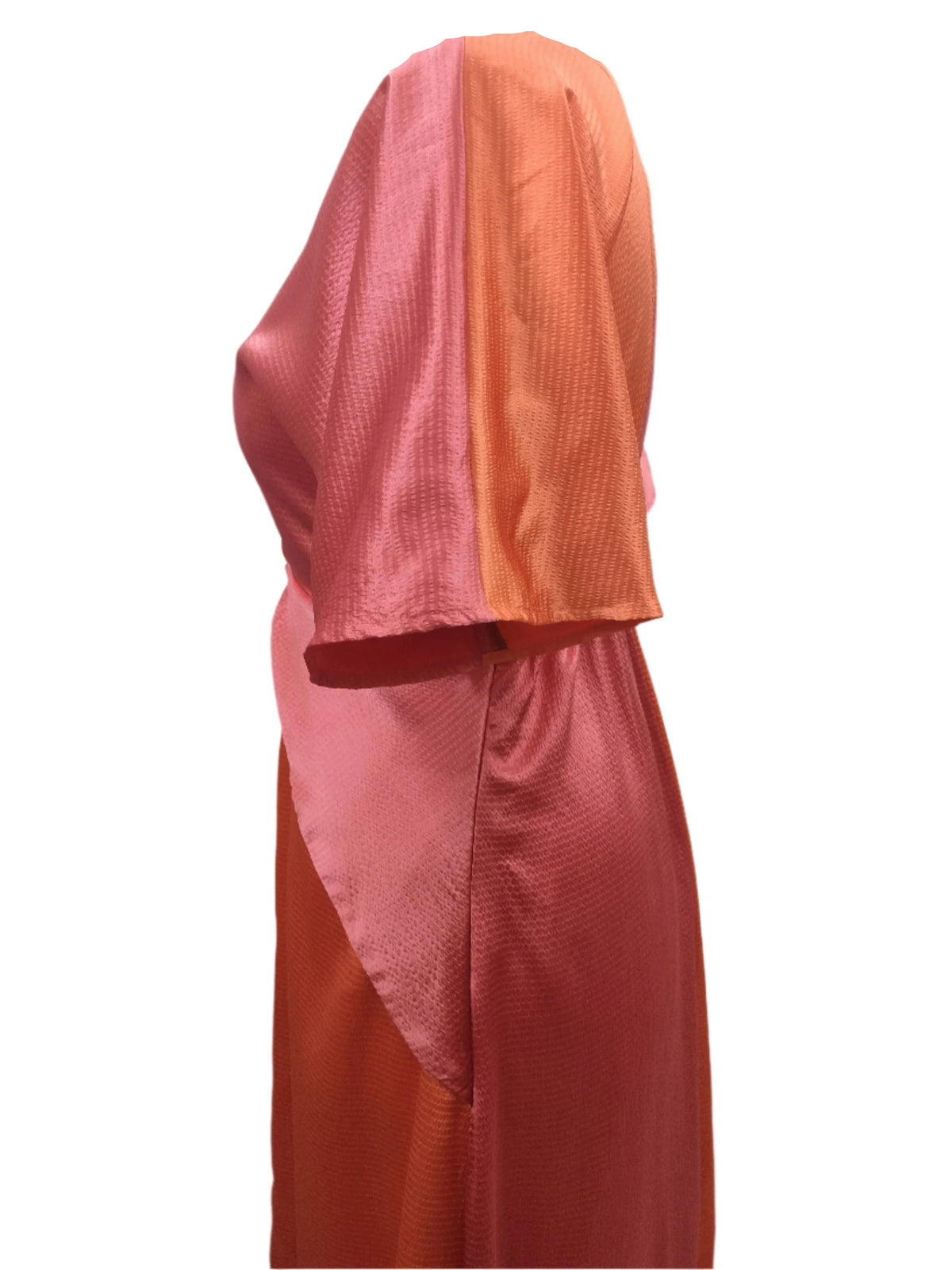 Aurora Pink Orange Midaxi Dress