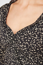 Jinora black midi dress