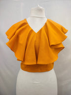 Dream Yellow Crop Top Wide Pants