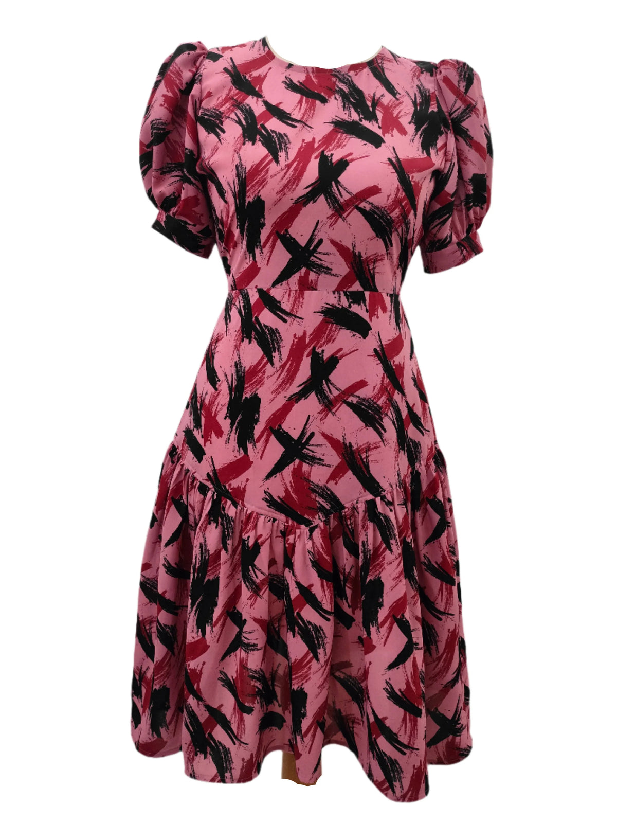 April Pink Midi Dress