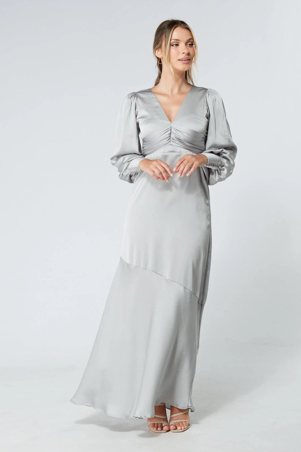 Naomi Silver Maxi Dress