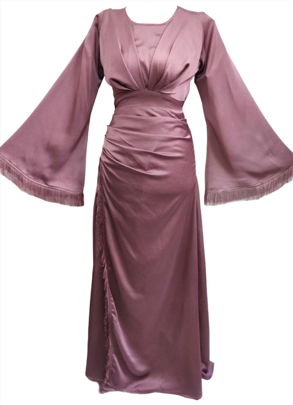 Amaya lilac maxi dress with wide sleeves