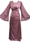 Amaya lilac maxi dress with wide sleeves