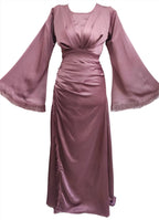 Amaya lilac maxi dress with wide sleeves