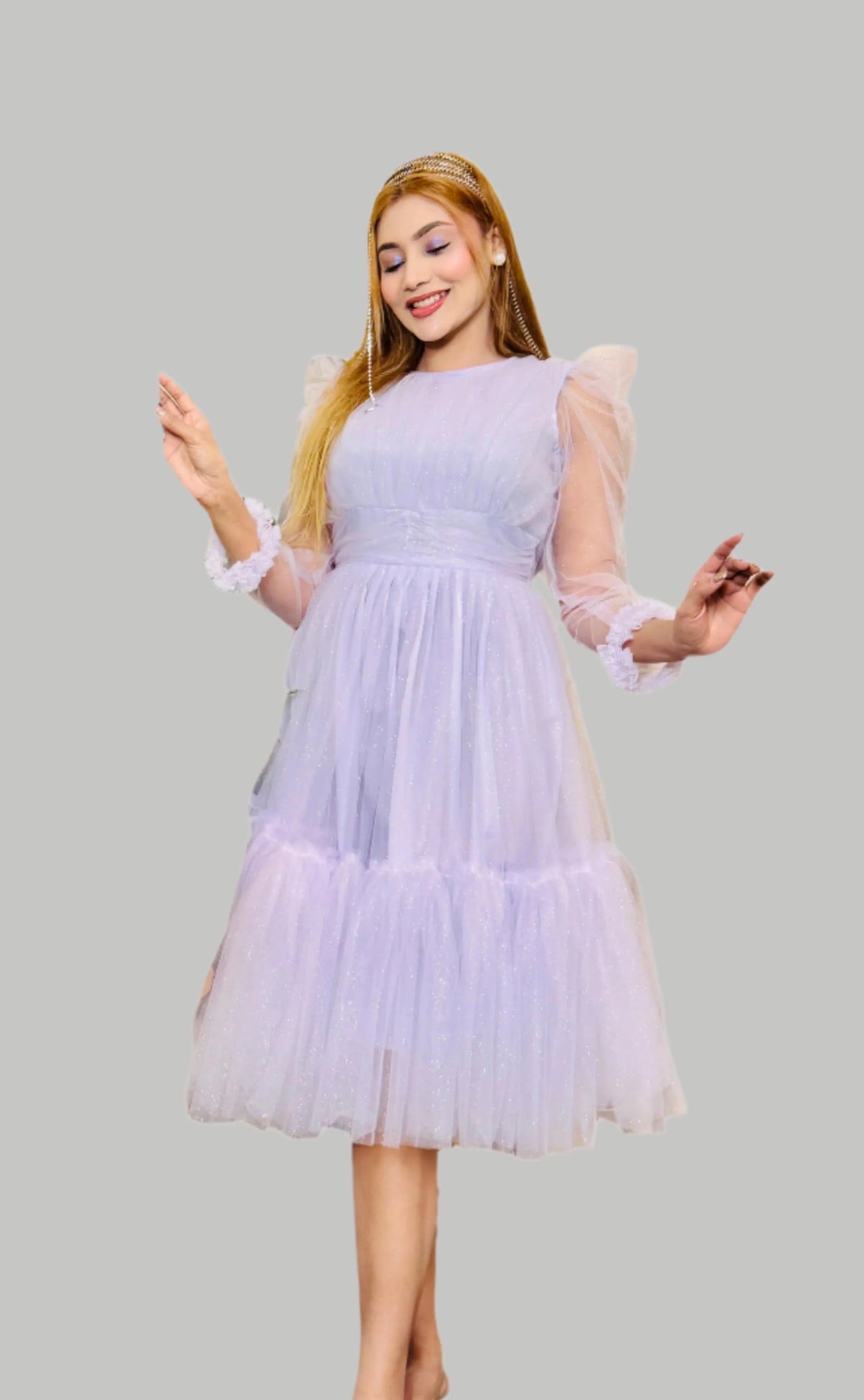 Ariel Light Purple Midi Dress