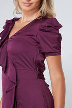 Daisy Purple Crepe Maxi Dress